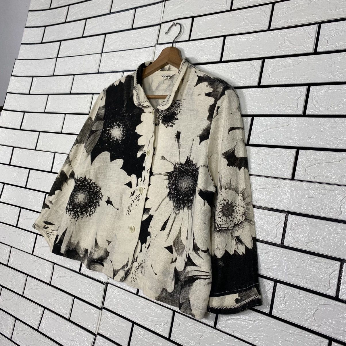 Japanese Brand 📌Cropped Button Jacket R.Lapin Flower Issey Miyake Size M / US 6-8 / IT 42-44 - 3 Thumbnail