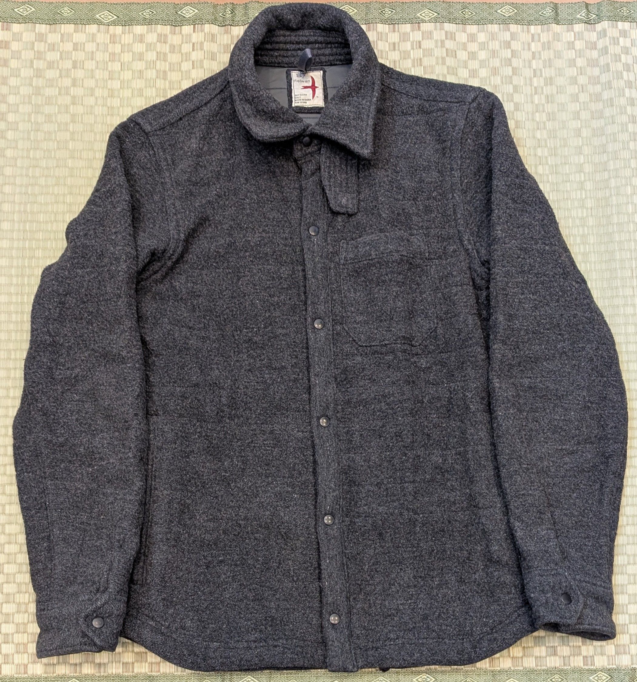 Relwen Relwen Wool Blend Quilted Snap Shirt Jacket w/ Chin Strap Size US S / EU 44-46 / 1 - 1 Thumbnail