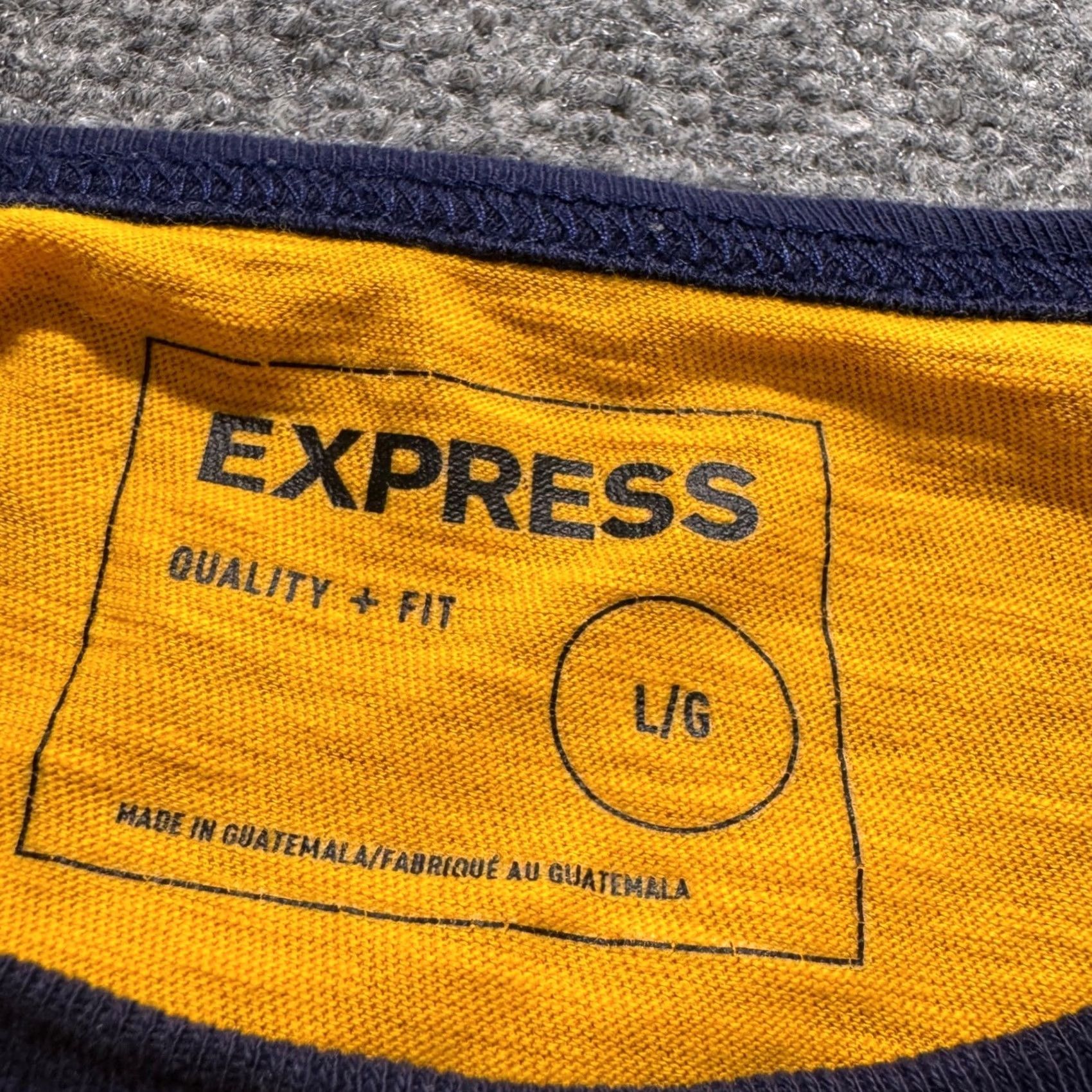 Express Express T-Shirt Men Large 100% Cotton Embroidered Skater Y2K Yellow Size US L / EU 52-54 / 3 - 3 Thumbnail