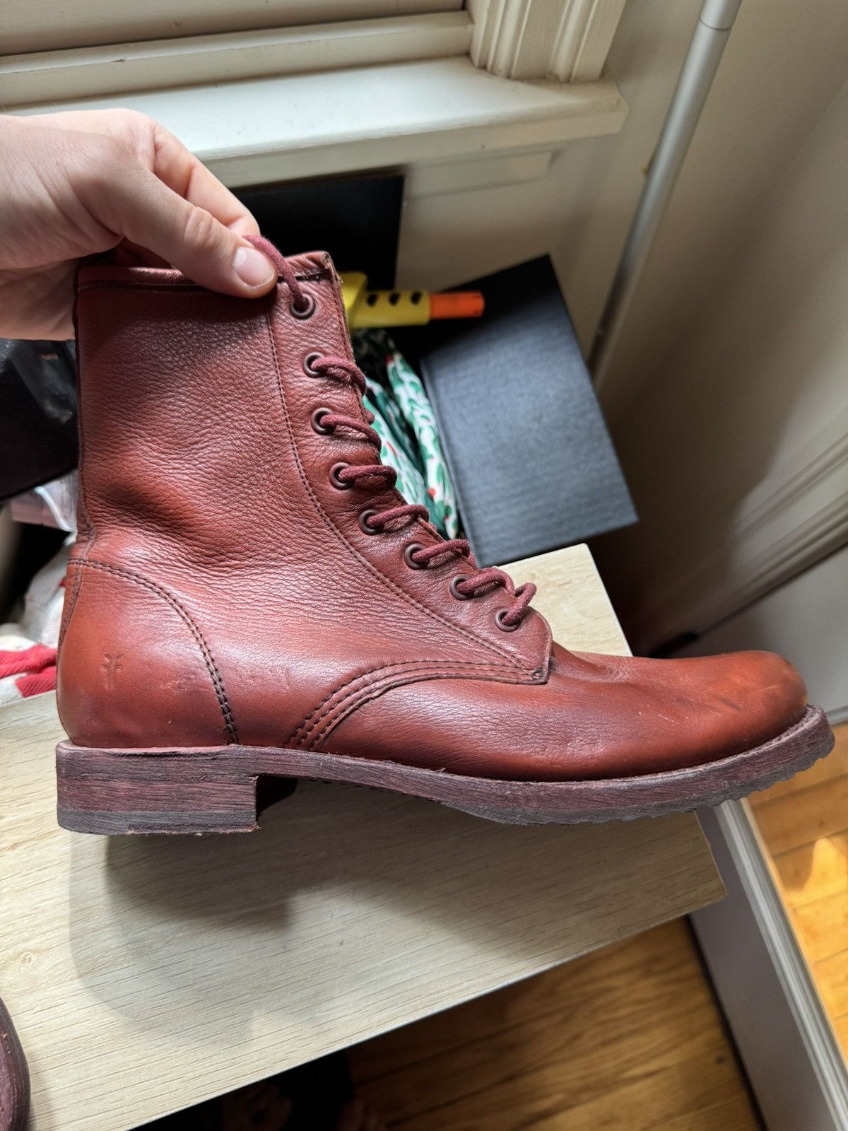 Frye Frye Veronica Combat - Size 10 - Red Clay 3470322-RDC Size US 10 / IT 40 - 1 Thumbnail
