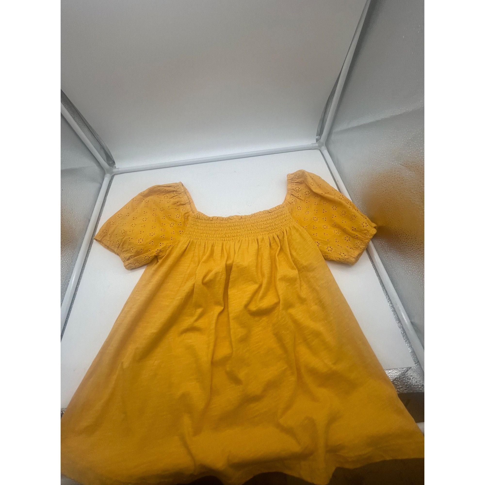 Lucky Brand Lucky Brand women’s Eyelet-sleeve cotton top, warm yellow, S Size S / US 4 / IT 40 - 14 Thumbnail