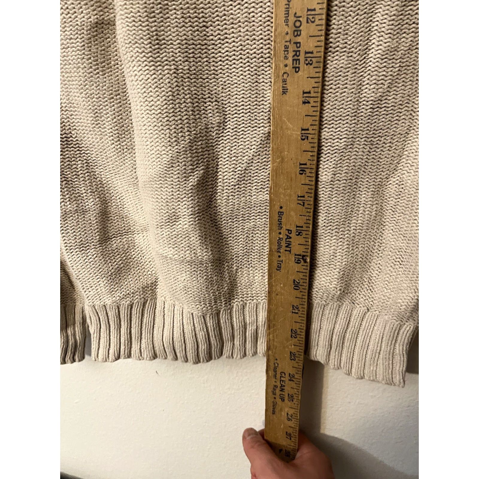 Old Navy Old Navy Sweater Women's Size M Crew Neck Knit Beige Cable-Knit Pullover Casual Fall Winter Size M / US 6-8 / IT 42-44 - 4 Thumbnail