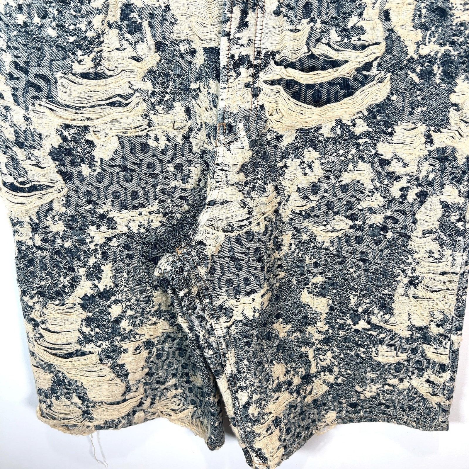 Acne Studios Acne Studios Distressed Mongram Denim Shorts Size US 32 / EU 48 - 4 Thumbnail