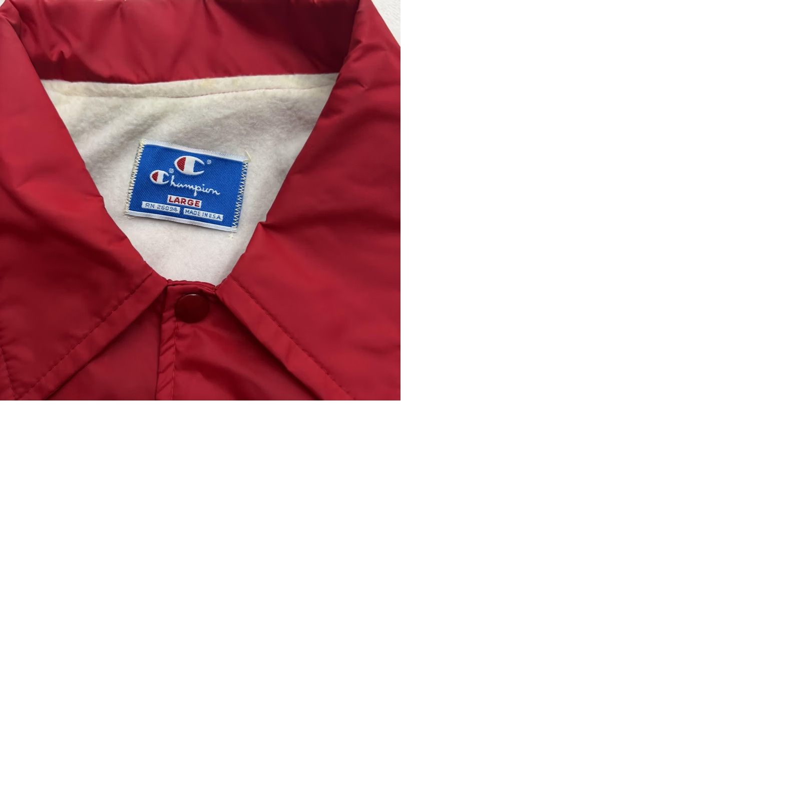 Champion VINTAGE Champion IU Varsity Letterman Jacket Mens Large Red Windbreaker USA Size US L / EU 52-54 / 3 - 10 Thumbnail