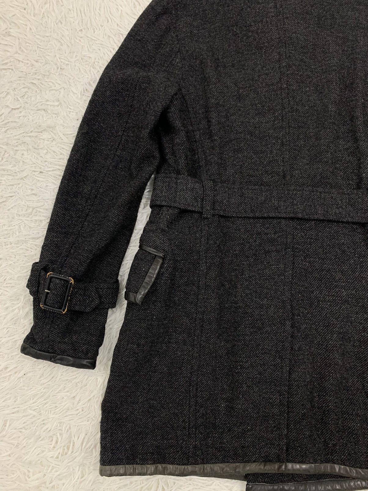 Yohji Yamamoto Vintage Y's by Yohji Yamamoto Gabardine Belted Wool Coat Size US M / EU 48-50 / 2 - 9 Thumbnail