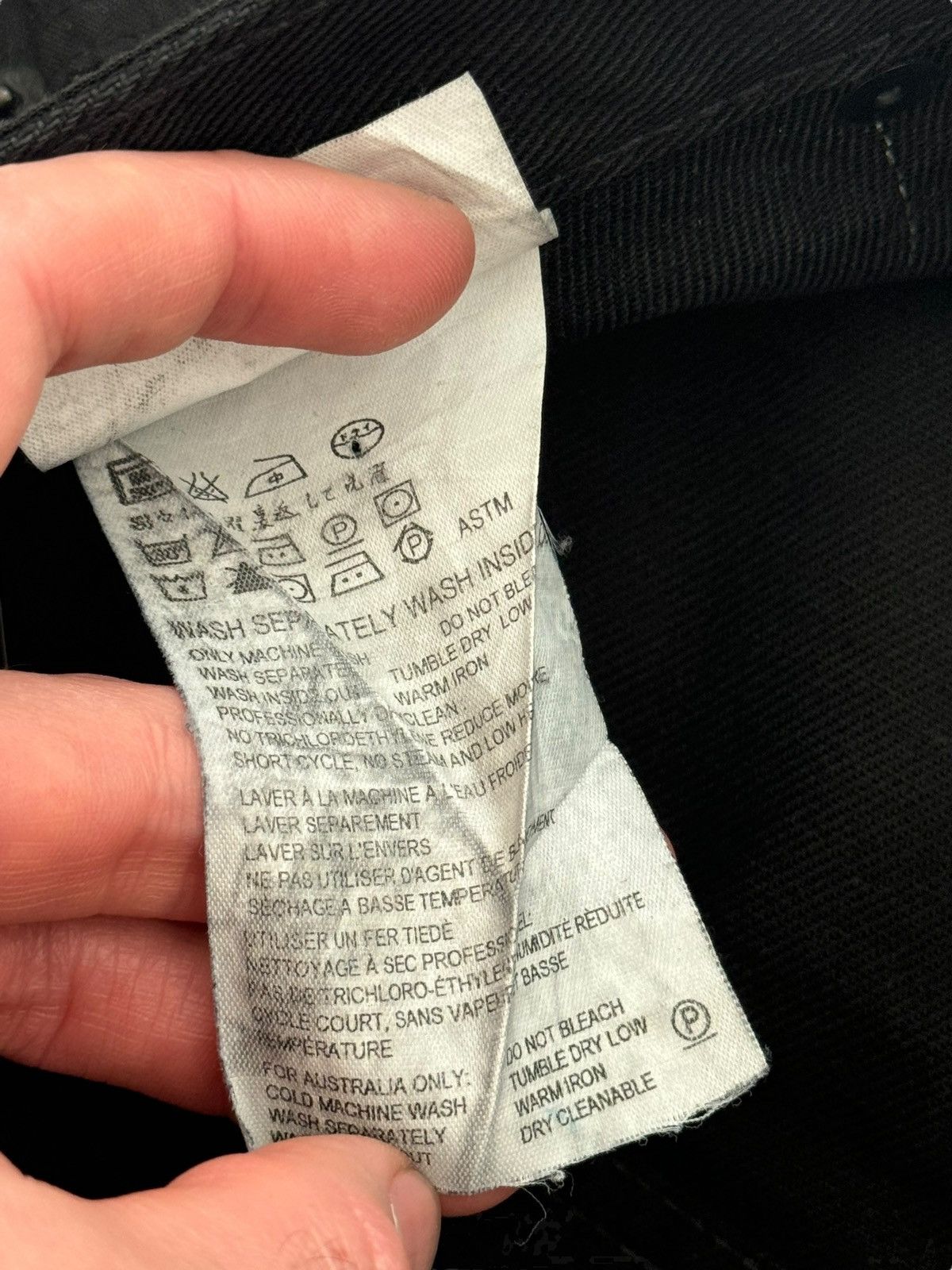 Helmut Lang SS2003 Inside Out Black Denim Jeans Size US 27 - 10 Thumbnail