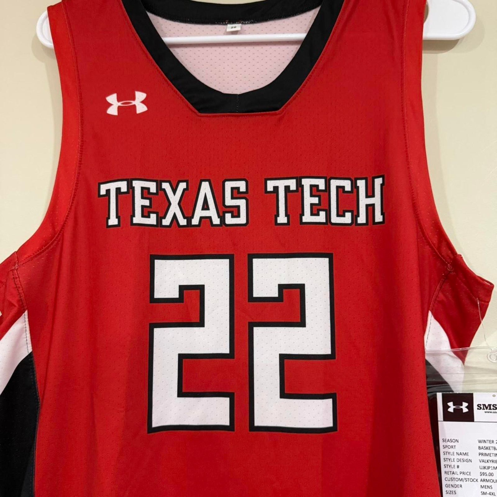 Under Armour Texas Tech Under Armour Basketball Jersey Size US M / EU 48-50 / 2 - 3 Thumbnail