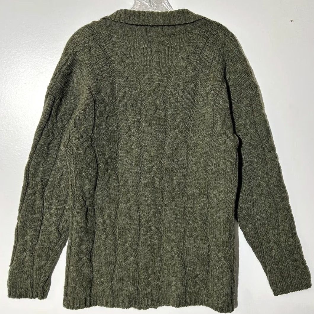 Vintage VINTAGE Susan Bristol Cardigan Green Shetland Wool Button Up Women S Small Regular Knit Sweater Womens Size S / US 4 / IT 40 - 3 Thumbnail