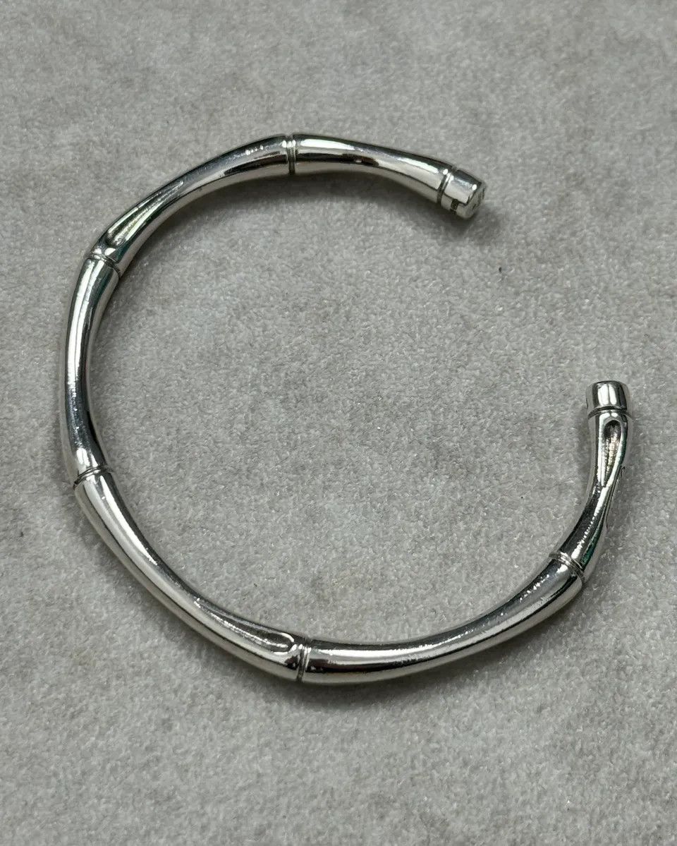 Gucci Gucci Silver Metal Bamboo Bracelet Size ONE SIZE - 6 Thumbnail