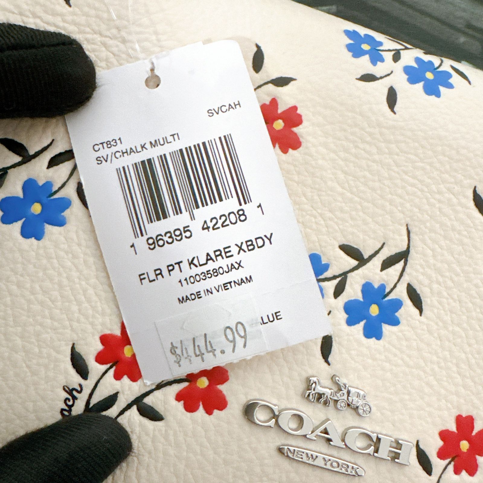 Coach COACH CT831 Mini Klare Crossbody Floral Print Leather Chalk Size ONE SIZE - 7 Thumbnail