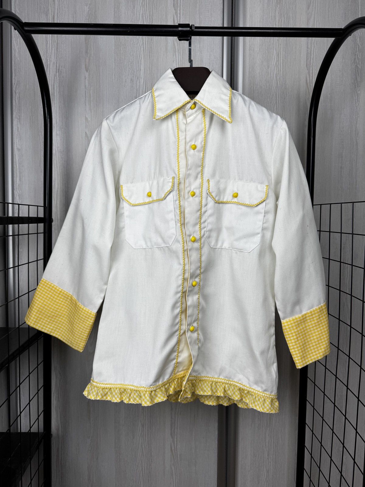 JCPenney 70s Peach Short Sleeve Button Up Shirt Semi Sheer JC Penney |  Grailed