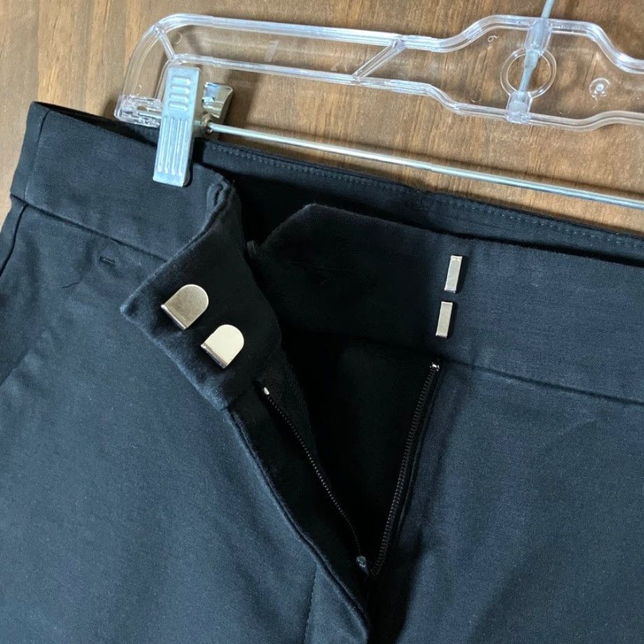 Loft LOFT Womens Pants Black The Riviera SlimMid Rise Curvy Cotton Blend Stretch 6 Dress Pants Office Workwear Size 28" / US 6 / IT 42 - 4 Thumbnail