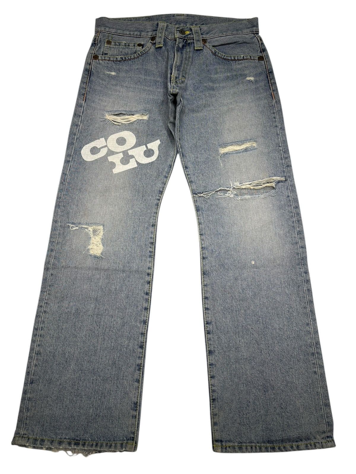 Acne Studios COCOLULU THRASHED DISTRESSED DENIM JEANS Size US 31 - 7 Thumbnail