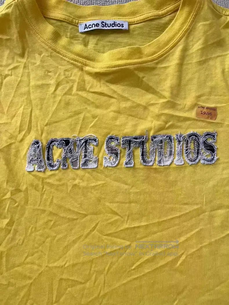 Acne Studios Acne Studios Logo on the chest, cotton plain knit short-sl Size US S / EU 44-46 / 1 - 3 Thumbnail