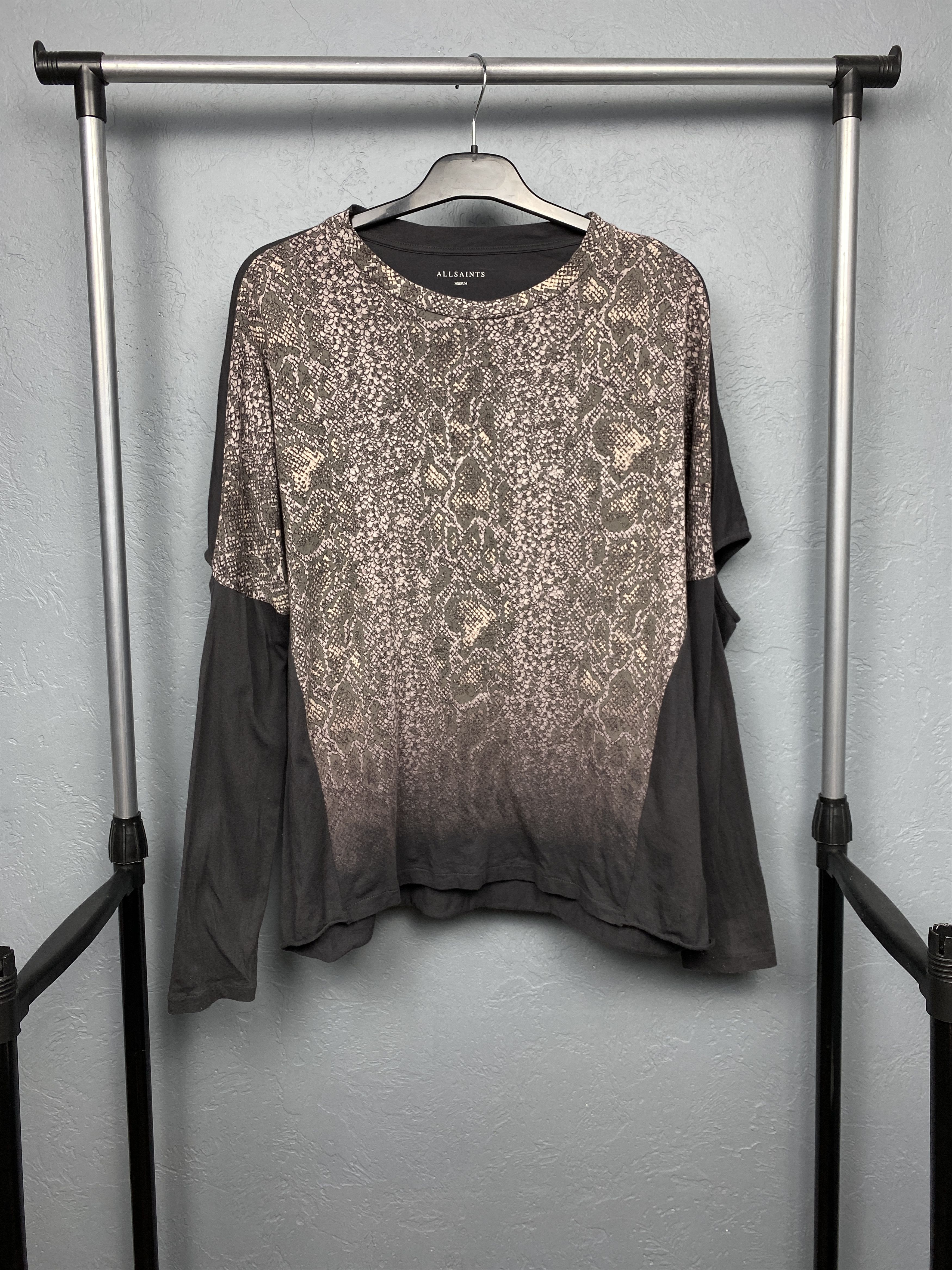 Allsaints Allsaints Womens KAA Wave Long Sleeve T-Shirt Size M / US 6-8 / IT 42-44 - 1 Thumbnail