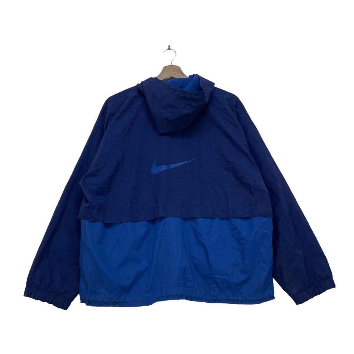 Nike 🔥Vintage Nike 90s Anorak Center Swoosh Hoody Jacket Size US S / EU 44-46 / 1 - 2 Thumbnail