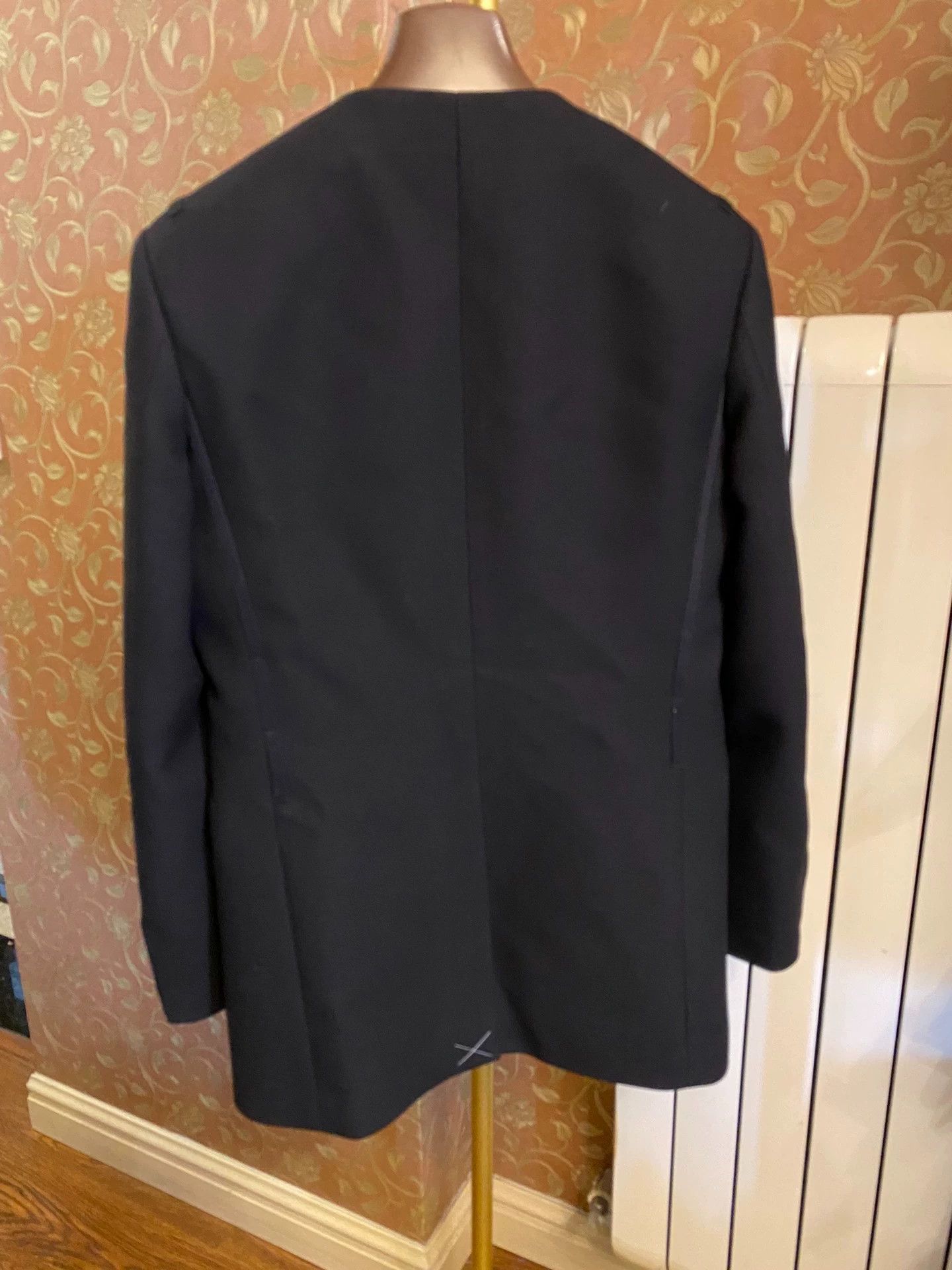 Burberry Burberry Collarless Heavyweight Wool Blazer Black Size 44R - 3 Thumbnail