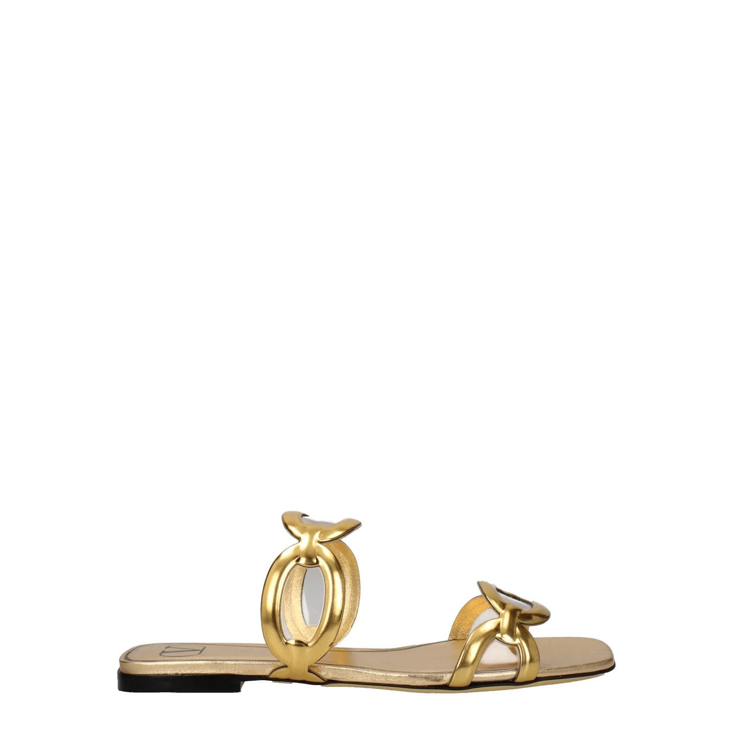 Valentino ob1o1e1224 Leather Slippers in Gold Size US 7 / IT 37 - 1 Thumbnail