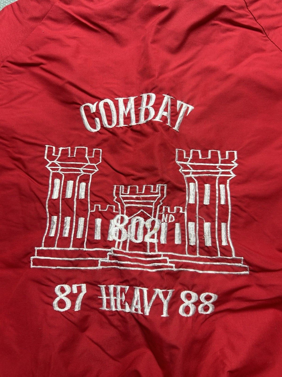 Vintage 80s Korea tour jacket 802nd engineer battalion name bomber L Size US L / EU 52-54 / 3 - 2 Thumbnail