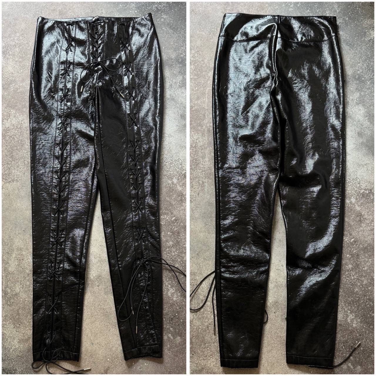Hysteric Glamour × Japanese Brand Amazing Faux Leather Sexy Y2K Pants Size 27" / US 4 / IT 40 - 2 Thumbnail