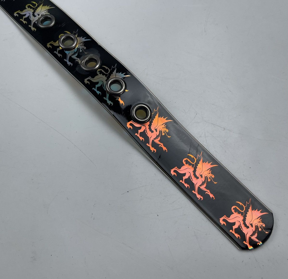 Japanese Brand rare designs dragon stripe pvc belt tc3 Size 36 - 3 Thumbnail