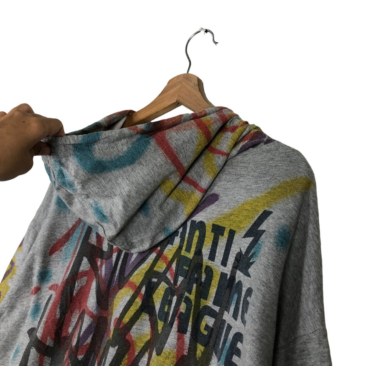 Japanese Brand 🔥VINTAGE HOODIE PULL OVER ANORAK ART DESIGN ISSEY MIYAKE Size US M / EU 48-50 / 2 - 10 Thumbnail