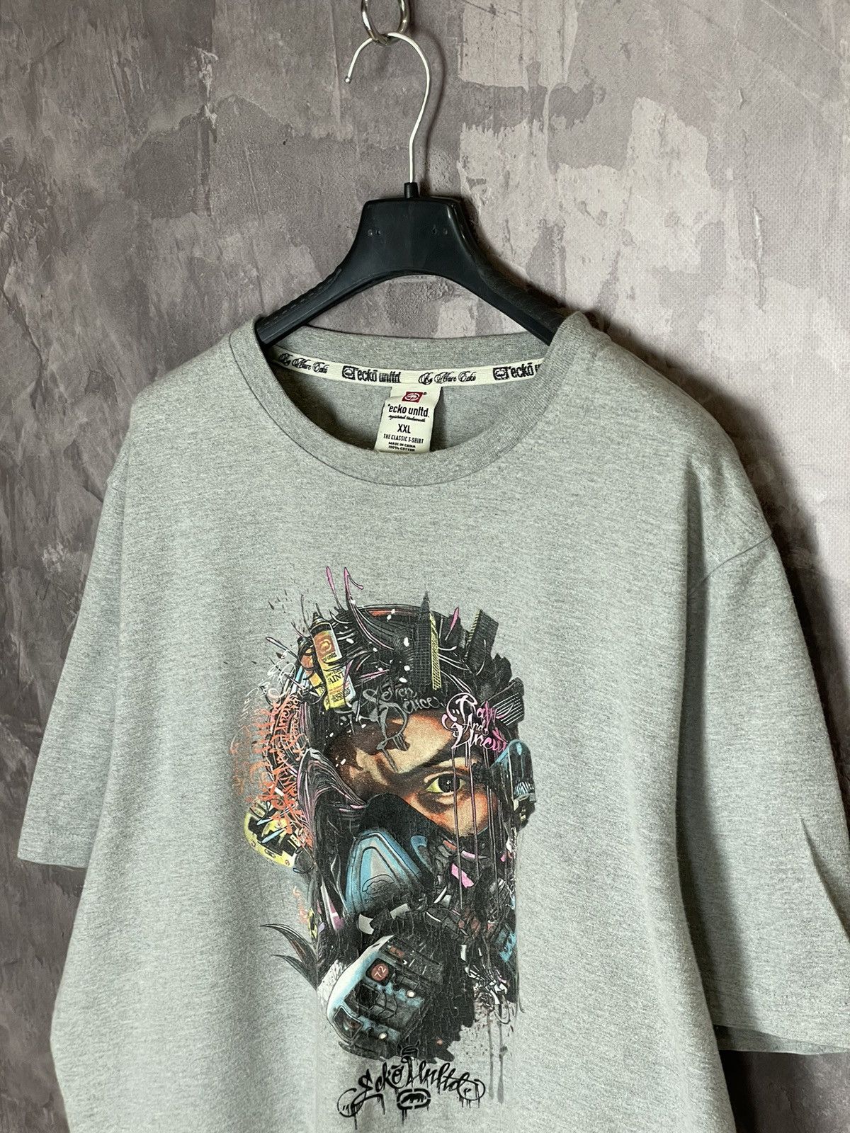 Ecko Unltd. × Vintage Vintage ECKO Unlimited Graffiti T Shirt Getting up Size US XXL / EU 58 / 5 - 7 Thumbnail