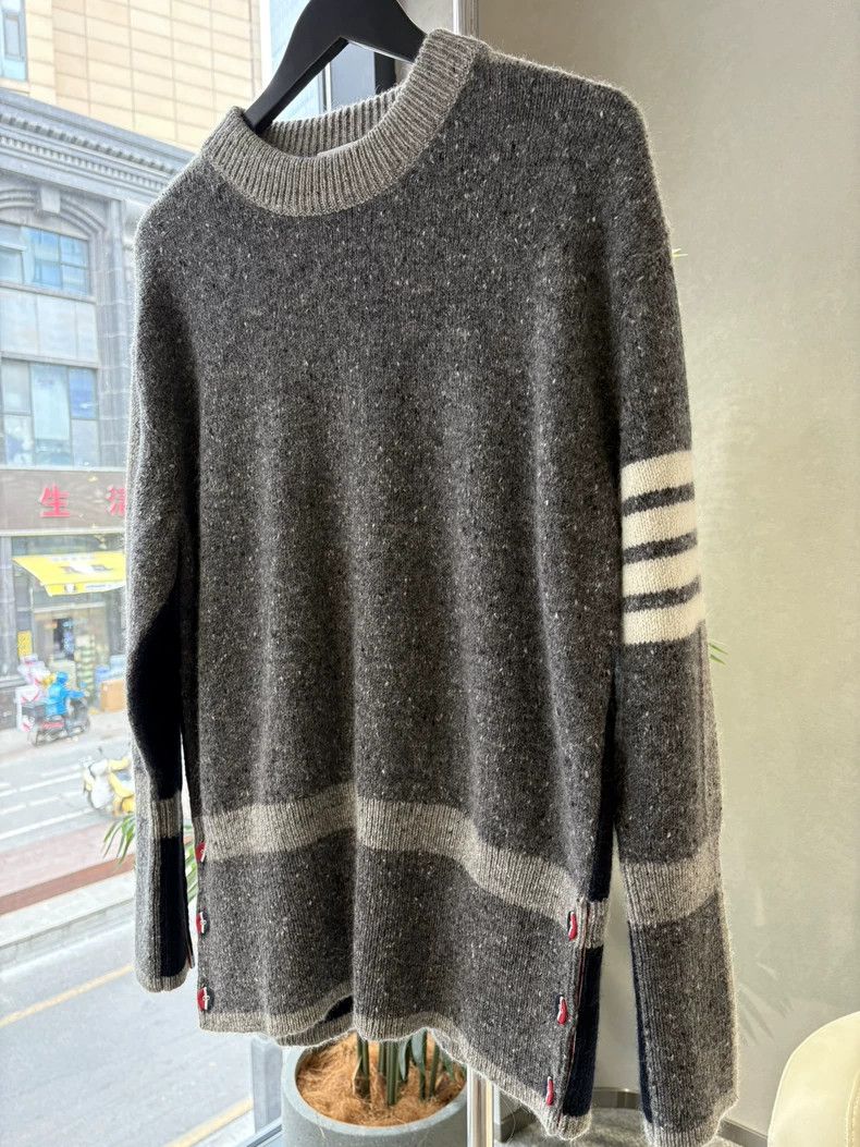 Thom Browne Thom Browne Gray striped knit sweater Size XS / US 0-2 / IT 36-38 - 3 Thumbnail