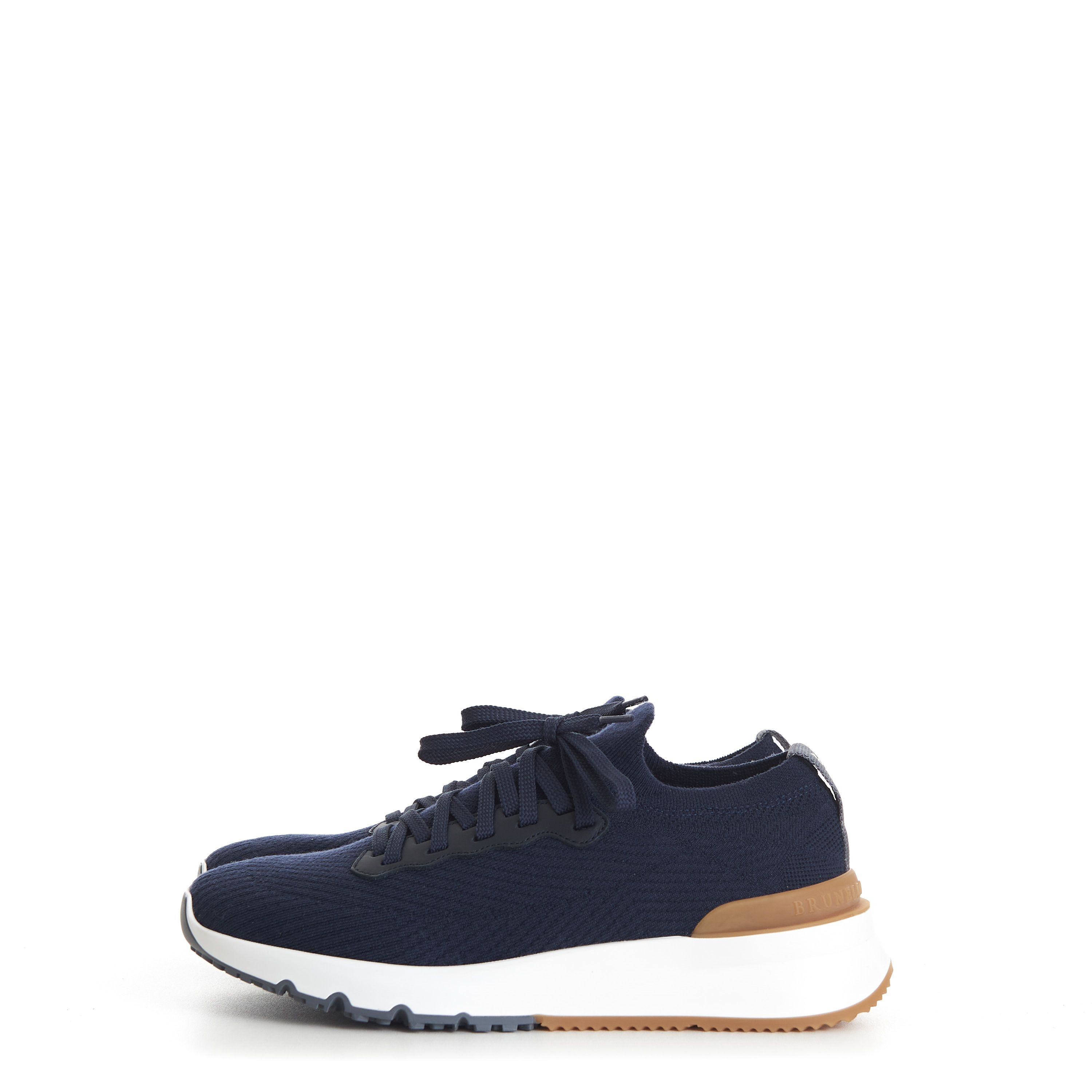 Brunello Cucinelli Navy Blue Runner Sneakers - Wool Knit Shoes Size US 6 / EU 39 - 5 Thumbnail
