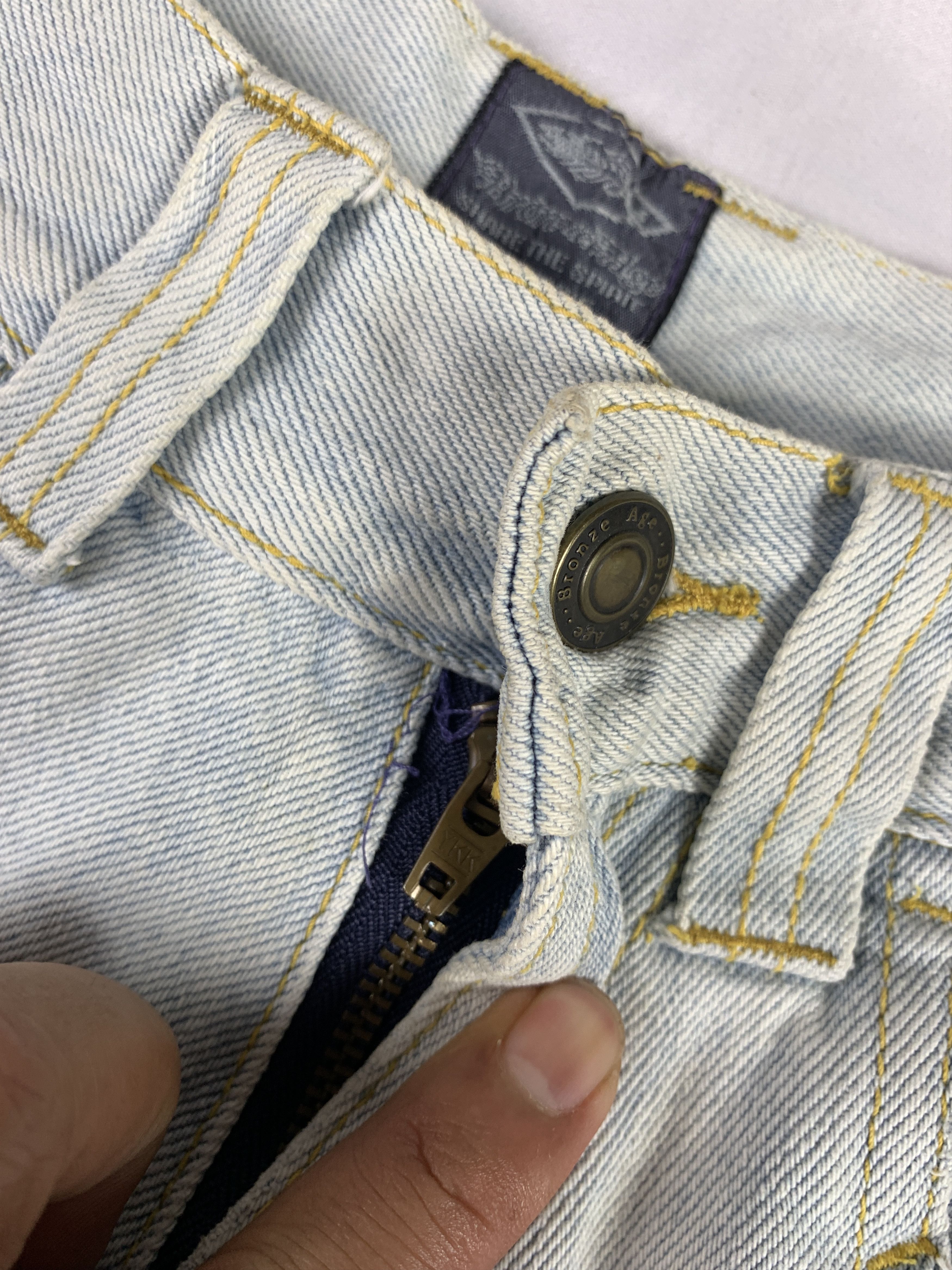 Japanese Brand Bronze Age Light Blue Baggy Jorts (S) Size US 30 / EU 46 - 8 Thumbnail