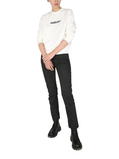 Ambush Design o1mle0424 Regular Fit Crewneck Sweatshirt in White Size XXS / US 00 / IT 34 - 9 Thumbnail