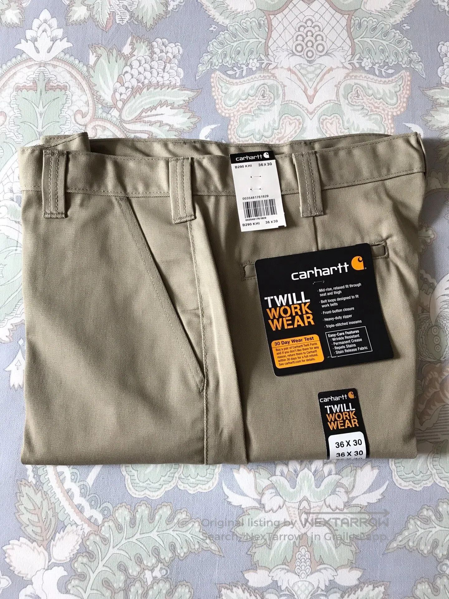 Carhartt Carhartt B290 KHI Khaki Work Pants W36L30. Size US 36 / EU 52 - 1 Thumbnail