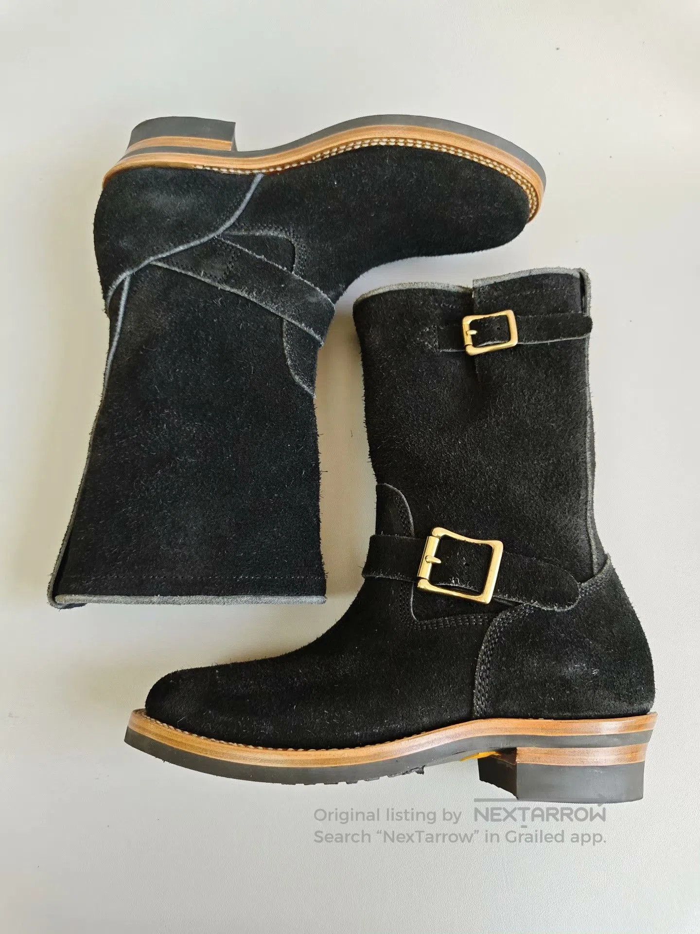 Left Hand Master Zuo Handmade Black Engineer Boots. Size US 7 / EU 40 - 5 Thumbnail