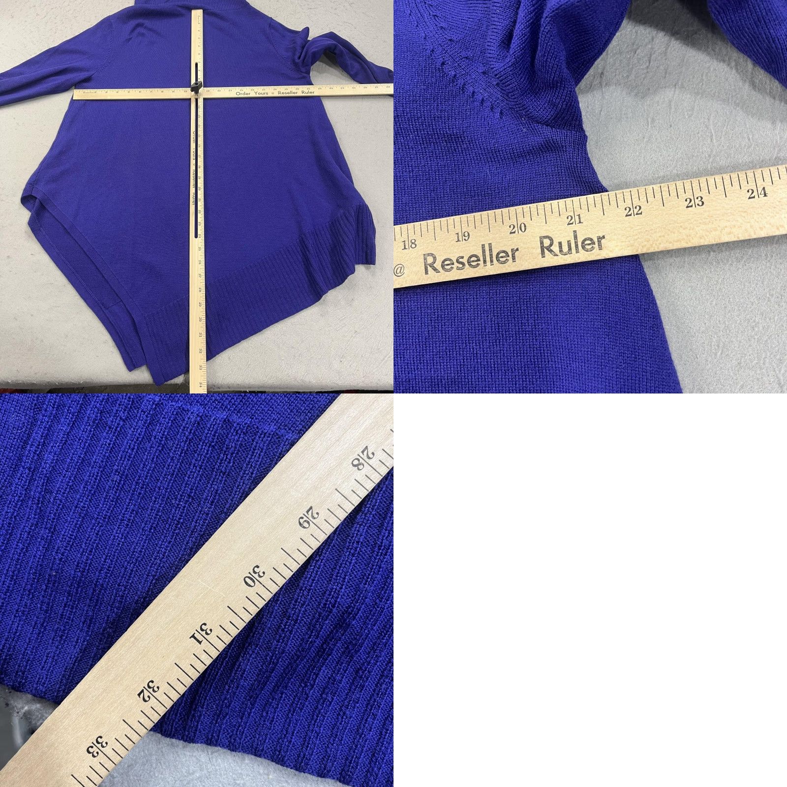 Eileen Fisher Eileen Fisher Sweater Womens Medium Purple 100% Merino Wool Turtleneck Tunic Size M / US 6-8 / IT 42-44 - 8 Thumbnail