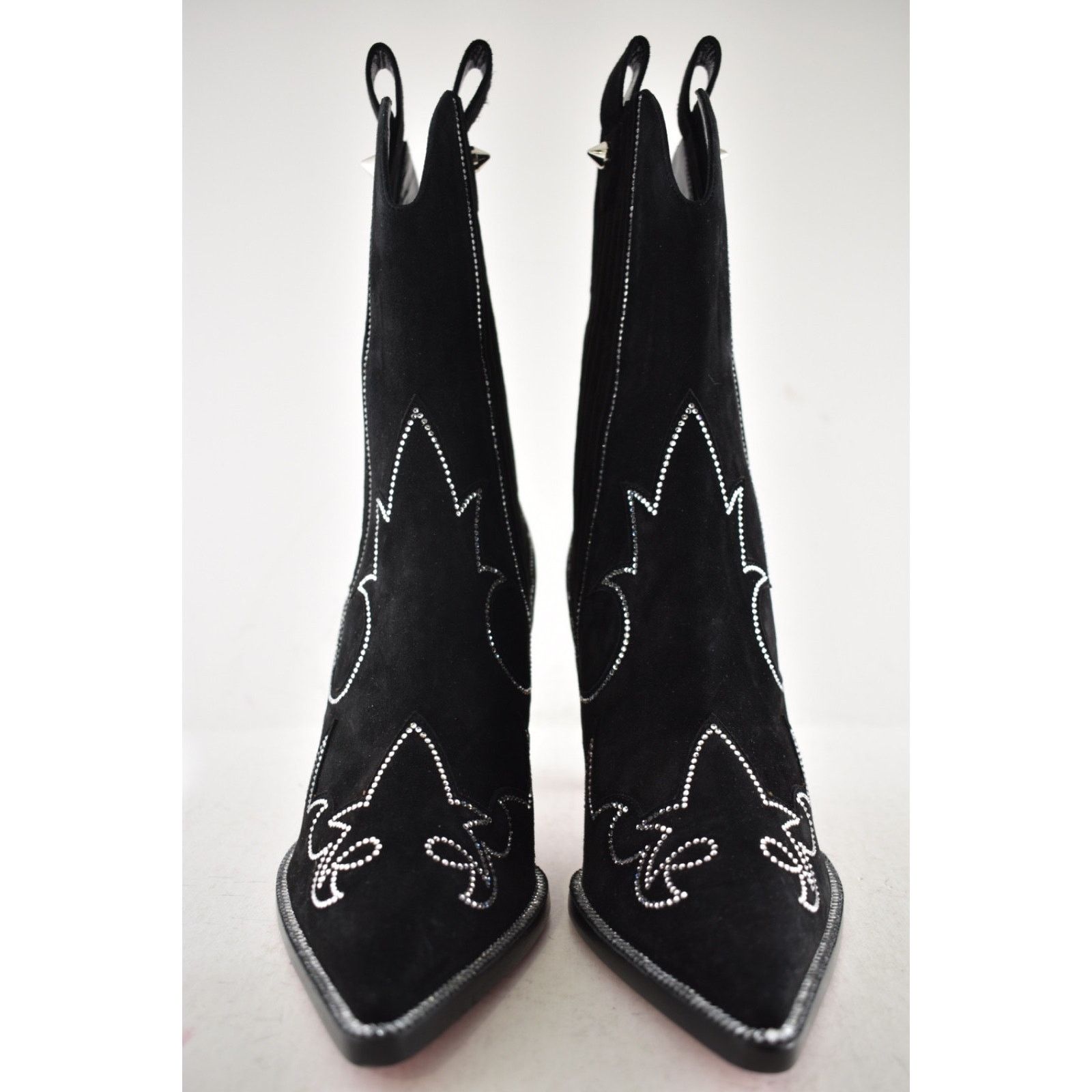 Christian Louboutin Christian Louboutin Santigag Strass Black Suede Boot 36 Size US 5 / IT 35 - 15 Thumbnail