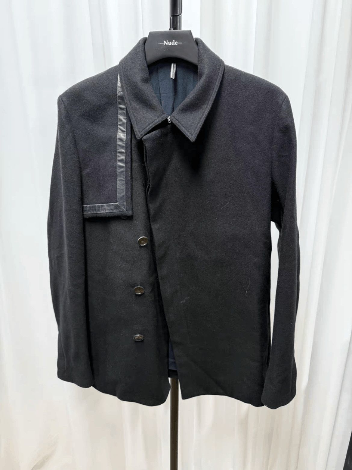 Dior Sz 46 Dior Homme Leather Joint Wool Jacket Size US S / EU 44-46 / 1 - 1 Thumbnail