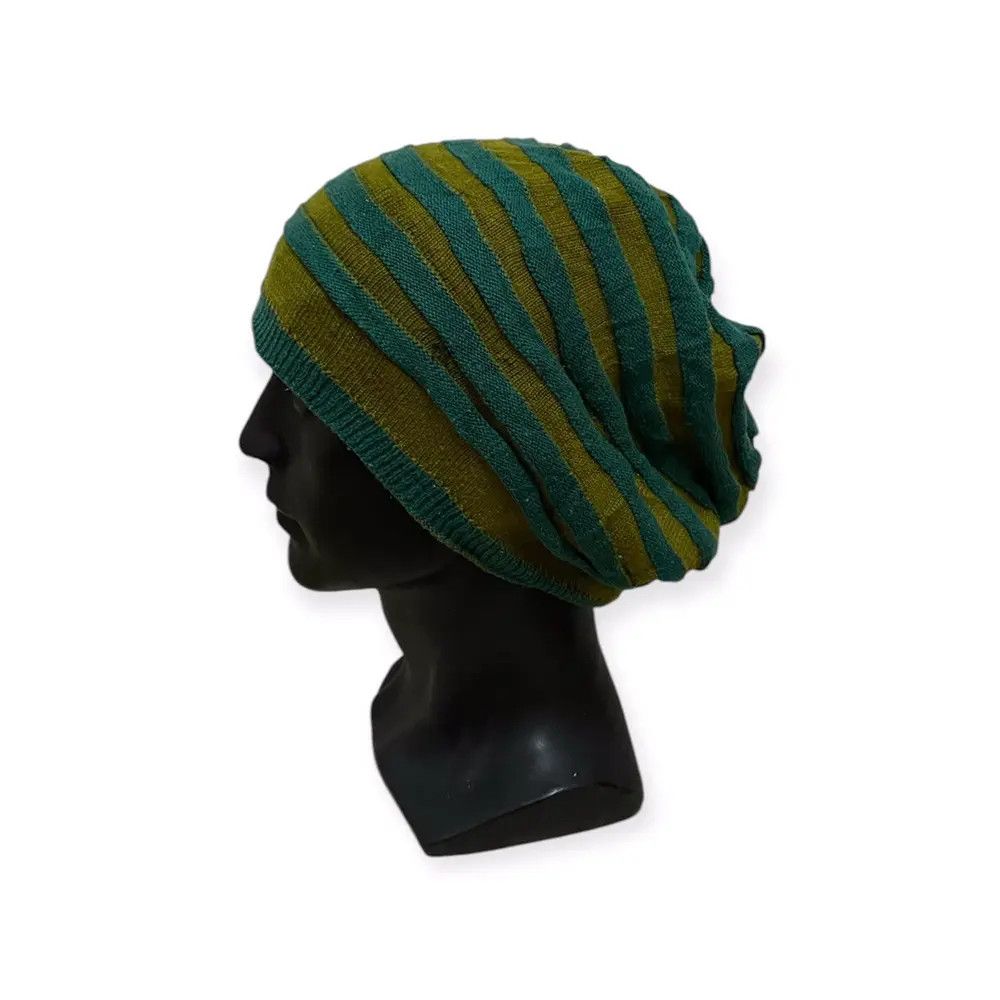 Japanese Brand Japanese Brand Rare Design Stripe Beanie Hat Size ONE SIZE - 1 Thumbnail