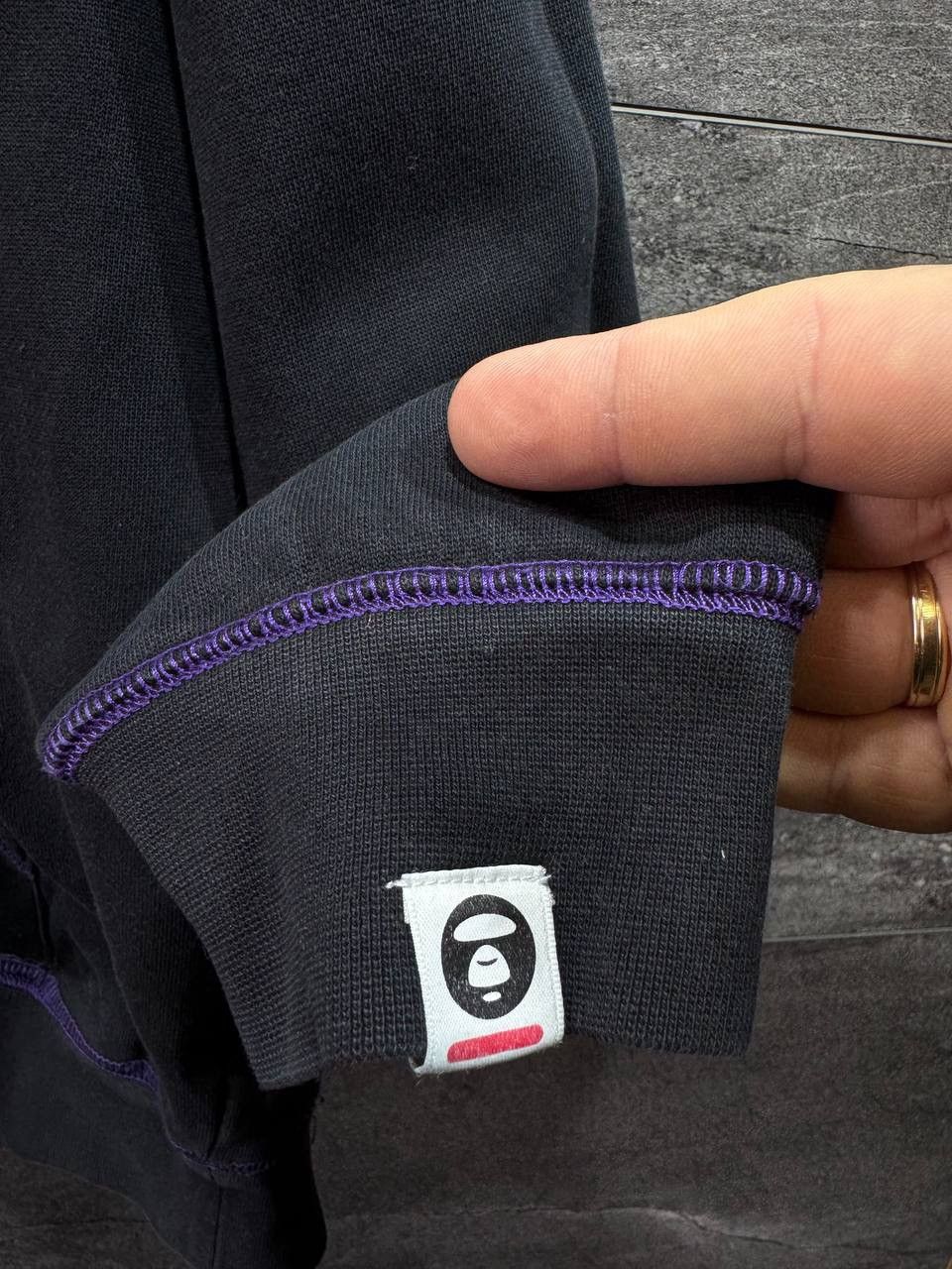 Aape AAPE by A Bathing Ape Black Contrast Stitch Logo Black Hood Size US M / EU 48-50 / 2 - 2 Thumbnail
