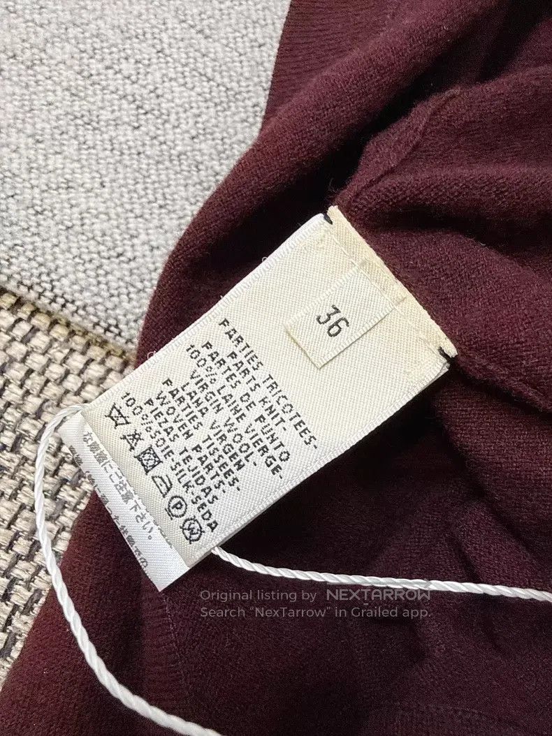 Hermes Hermes Burgundy silk and wool knitted vest dress Size XS / US 0-2 / IT 36-38 - 7 Thumbnail