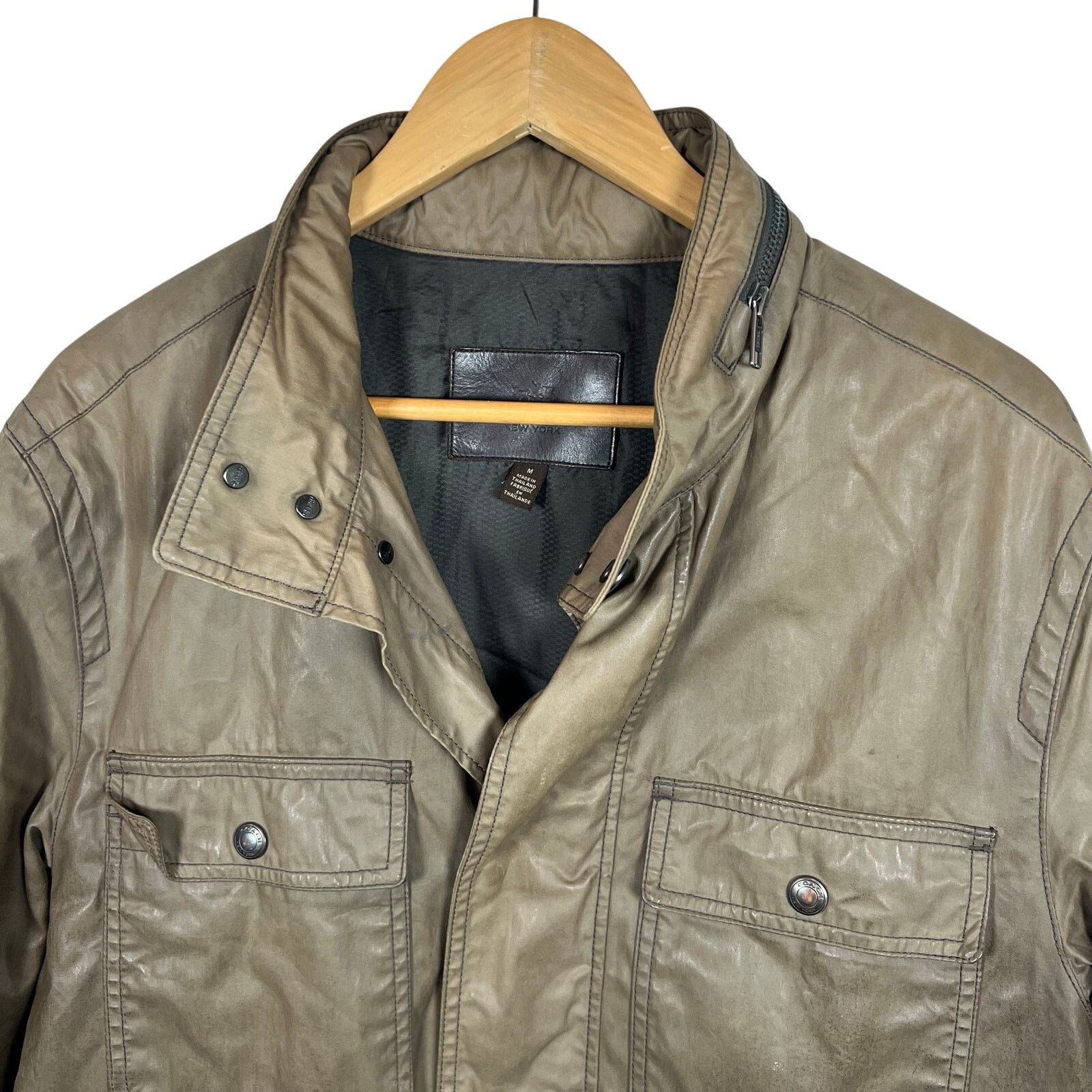 Coach Coach Brown Waxed Field Hooded Jacket Medium 21x30 Preowned Size US M / EU 48-50 / 2 - 3 Thumbnail