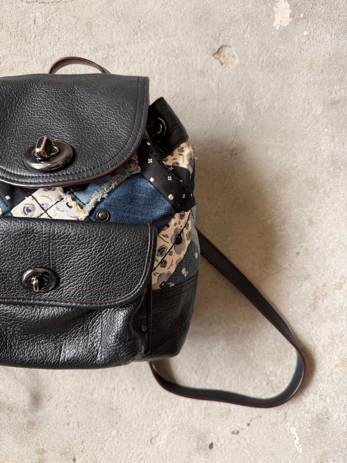 Coach Coach Canyon Quilt Patchwork Denim Backpack Size ONE SIZE - 3 Thumbnail