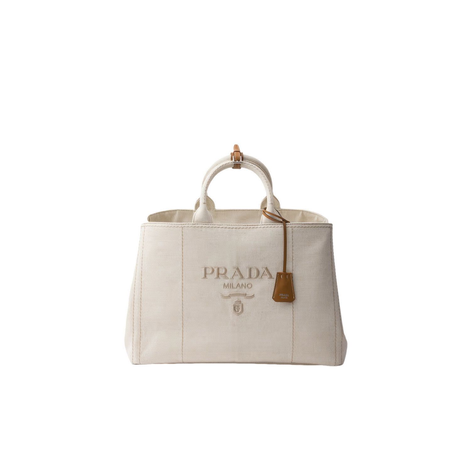 Prada PRADA $2850 Natural Extra Large Tote Bag New And Authentic Size ONE SIZE - 1 Thumbnail