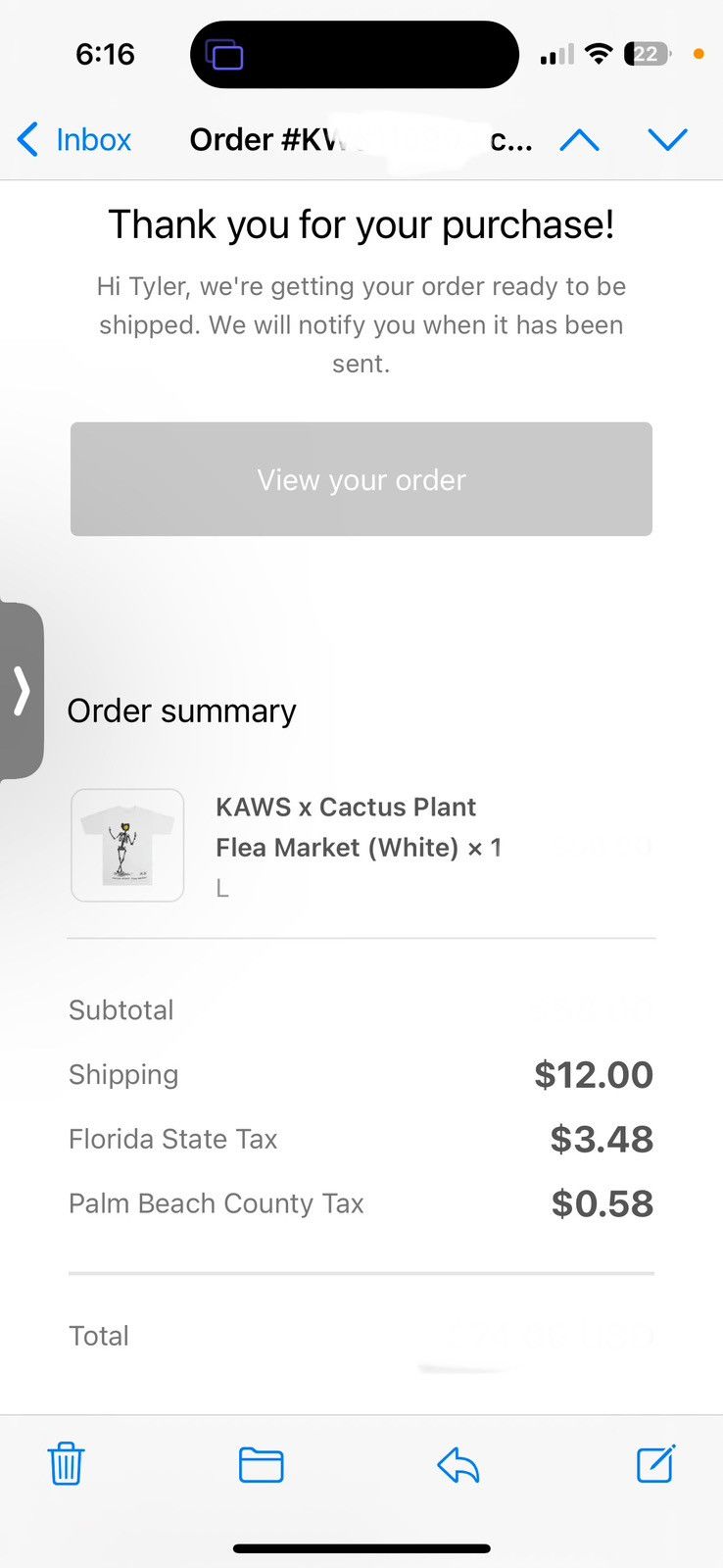 Cactus Plant Flea Market × Kaws KAWS x Cactus Plant Flea Market T-shirt Size Large Size US L / EU 52-54 / 3 - 4 Thumbnail