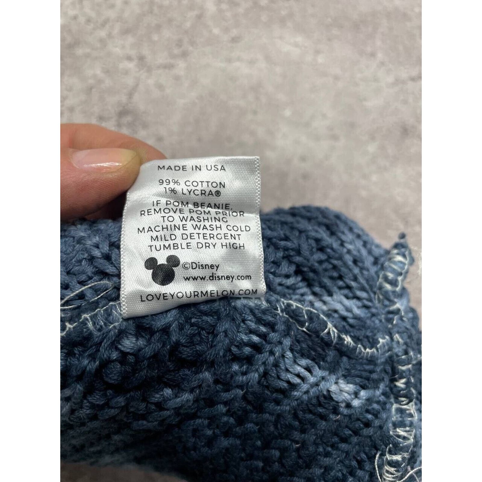 Disney × Mickey Mouse × Vintage Vintage Disney Mickey Mouse Knit Beanie Blue Love Your Hat Size ONE SIZE - 3 Thumbnail