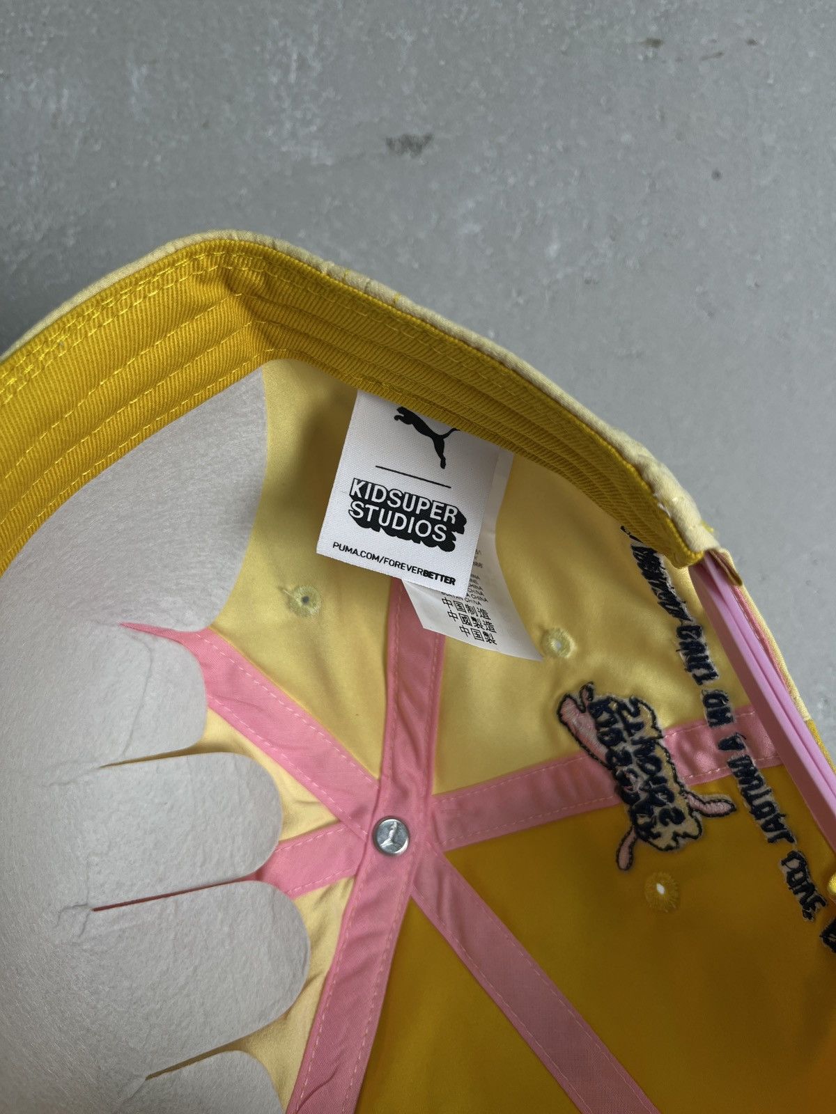 Puma Rare Puma Kidsuper Studio Multicolor Suedette Adjustable Hat Size ONE SIZE - 6 Thumbnail