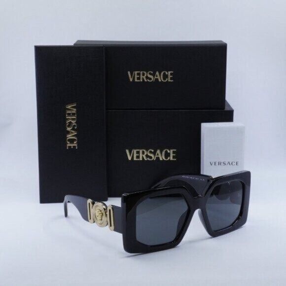 Versace Versace VE4478U GB1/87 Sunglasses Square Black Frame Size ONE SIZE - 10 Thumbnail