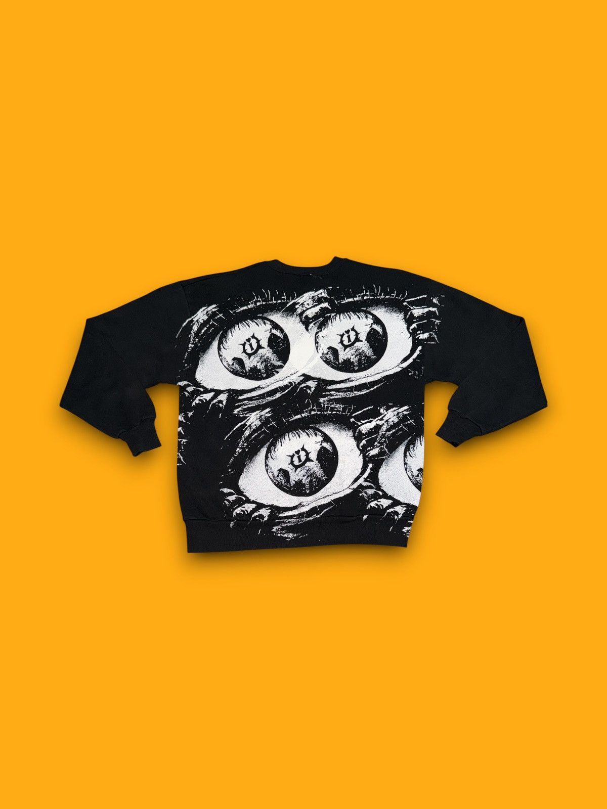 Jerzees Vintage All seeing eyes dark graphic AOP Jerzees sweatshirt Size US M / EU 48-50 / 2 - 2 Thumbnail