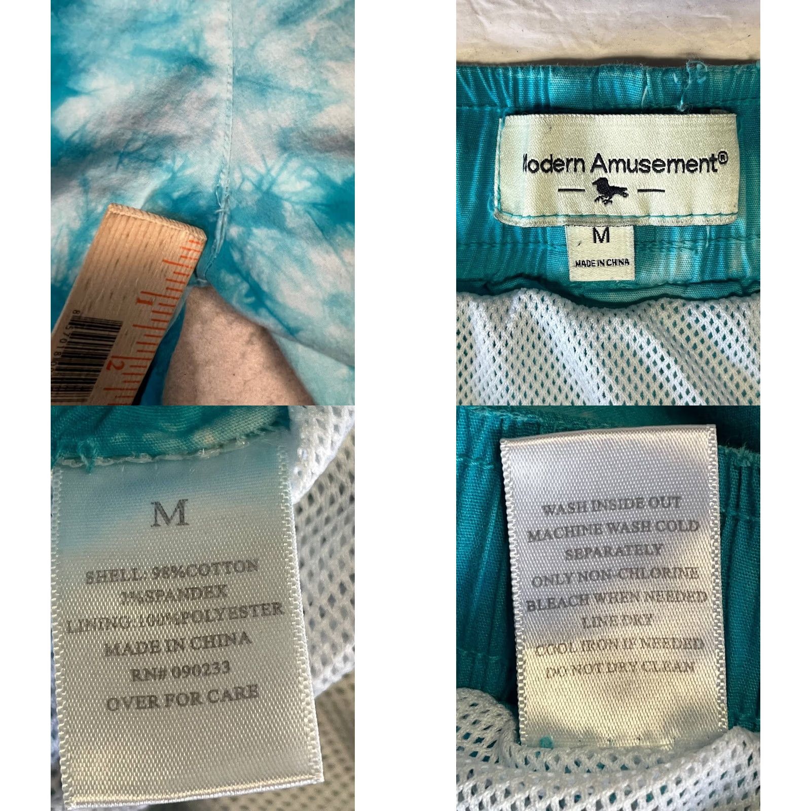 Vintage Modern Amusement Blue Drawstring Swim Shorts Men's Medium Size US 31 - 8 Thumbnail
