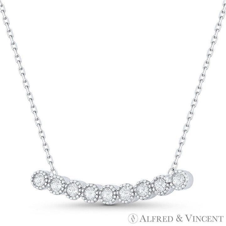 Other Curved Bar Multi-Bezel Cubic Zirconia CZ Crystal Pendant Size ONE SIZE - 1 Preview