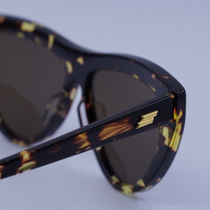 Bottega Veneta Bottega Veneta BV1018S 002 Sunglasses Havana Cat Eye Frame Size ONE SIZE - 9 Thumbnail